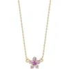 Ember Fine Jewelry Amethyst Flower Pendant Necklace In Gold