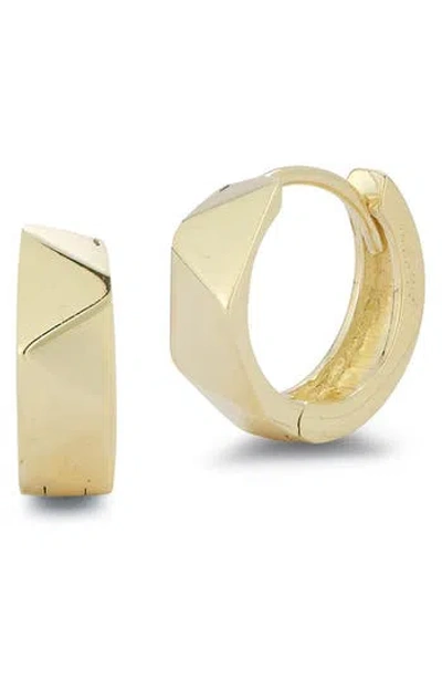 Ember Fine Jewelry Angled Huggie Hoop Earrings In Gold