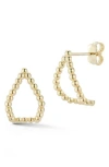 Ember Fine Jewelry Beaded Curved Stud Earrings In Gold