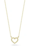 Ember Fine Jewelry Beaded Heart Pendant Necklace In Gold