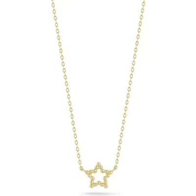 Ember Fine Jewelry Beaded Star Pendant Necklace In Gold