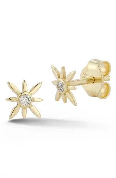 Ember Fine Jewelry Bezel Set Diamond Star Stud Earrings In Gold
