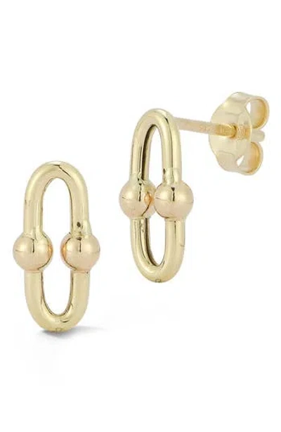 Ember Fine Jewelry Bubble Oval Stud Earrings In Gold