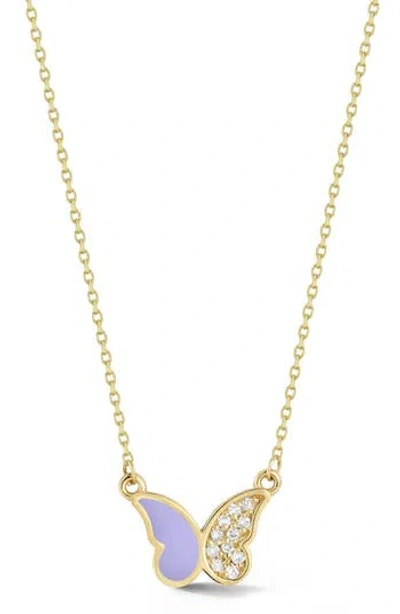 Ember Fine Jewelry Butterfly Pendant Necklace In Gold