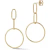 Ember Fine Jewelry 14k Circle Link Drop Earrings In Gold