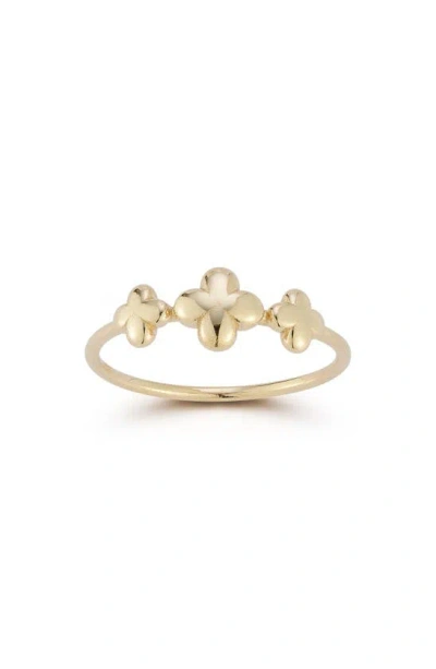 Ember Fine Jewelry Clover Band Ring In 14k Gold