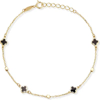 Ember Fine Jewelry Clover Charm Bracelet In Gold