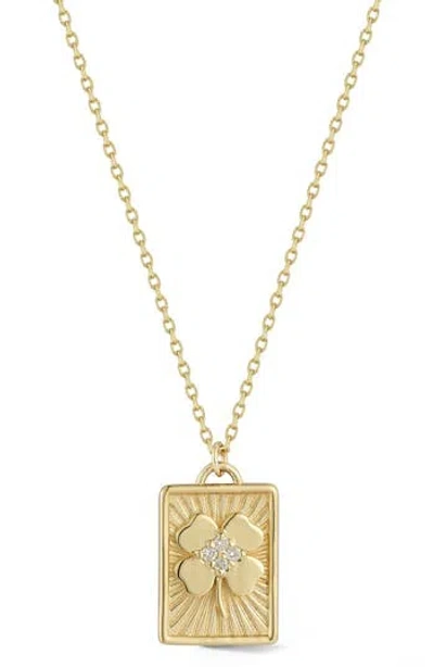 Ember Fine Jewelry Clover Pendant Necklace In Gold