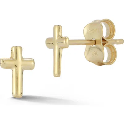 Ember Fine Jewelry Cross Stud Earrings In Gold