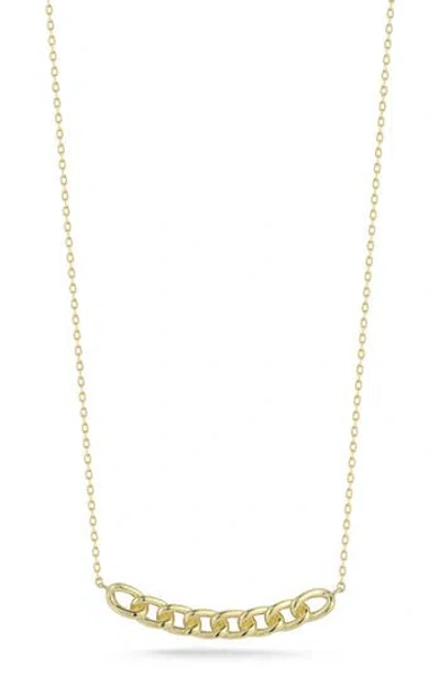Ember Fine Jewelry Curb Link Bar Necklace In Gold