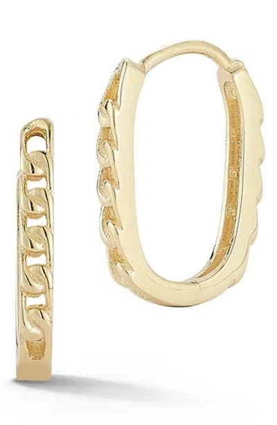 Ember Fine Jewelry Curb Link Huggie Hoop Earrings In Gold