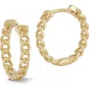 Ember Fine Jewelry Curb Link Huggie Hoop Earrings In Gold