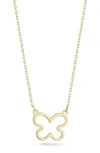 Ember Fine Jewelry Cutout Butterfly Pendant Necklace In Gold