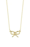 Ember Fine Jewelry Diamond Bow Pendant Necklace In Gold