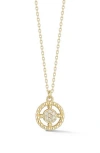 Ember Fine Jewelry 14k 0.05 Ct. Tw. Diamond Circle Pendant Necklace In Gold