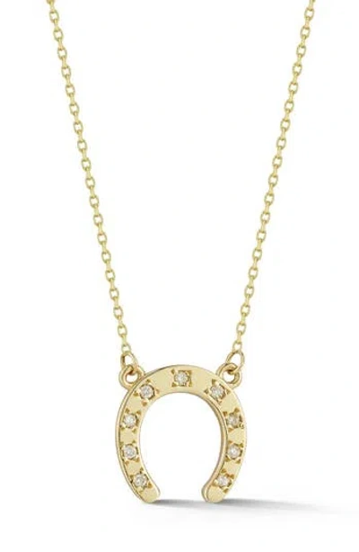 Ember Fine Jewelry Diamond Horseshoe Pendant Necklace In Gold