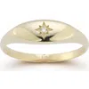 Ember Fine Jewelry Diamond Star Signet Ring In Gold