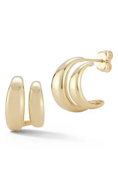 Ember Fine Jewelry Double Row Huggie Hoop Earrings In Gold