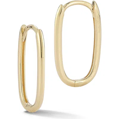 Ember Fine Jewelry Elongated Hoop Earrings In Gold