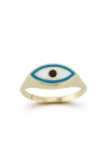 Ember Fine Jewelry Evil Eye Ring In Gold