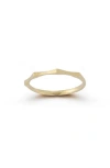 Ember Fine Jewelry Faceted Thin Band Ring In Gold