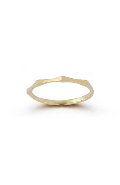 Ember Fine Jewelry Faceted Thin Band Ring In Gold