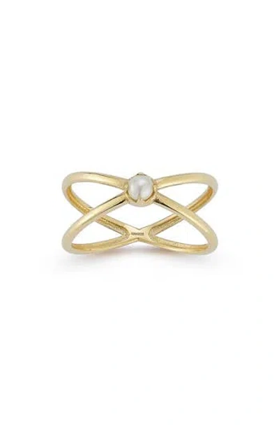 Ember Fine Jewelry 14k 3mmmm Pearl Ring In Gold
