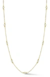 Ember Fine Jewelry Freshwater Pearl Station Necklace In Gold