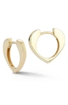 Ember Fine Jewelry Heart Huggie Hoop Earrings In Gold