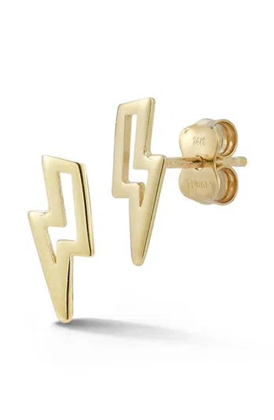 Ember Fine Jewelry Lightning Bolt Stud Earrings In Gold