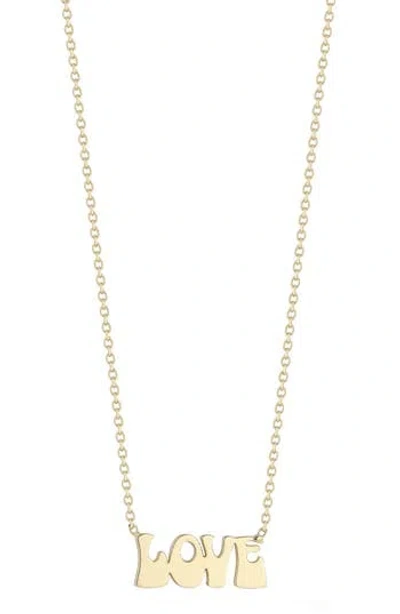 Ember Fine Jewelry 'love' Pendant Necklace In Gold