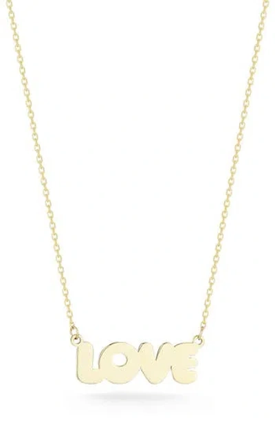 Ember Fine Jewelry 'love' Pendant Necklace In Gold