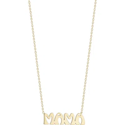 Ember Fine Jewelry 'mama' Pendant Necklace In Gold
