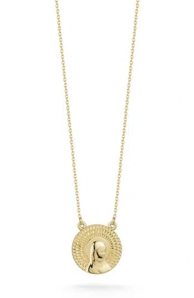 Ember Fine Jewelry Mary Medallion Necklace In Gold