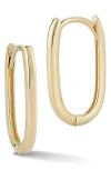 Ember Fine Jewelry Oval Huggie Hoop Earrings In Gold