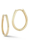 Ember Fine Jewelry Pear Shape Hoop Earrings In Gold