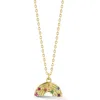 Ember Fine Jewelry Rainbow Semiprecious Stone Pendant Necklace In Gold