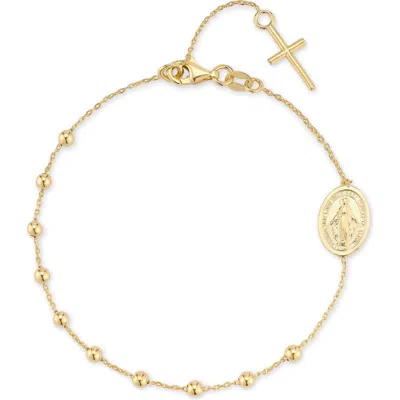 Ember Fine Jewelry Rosary Charm Chain Bracelet In Gold