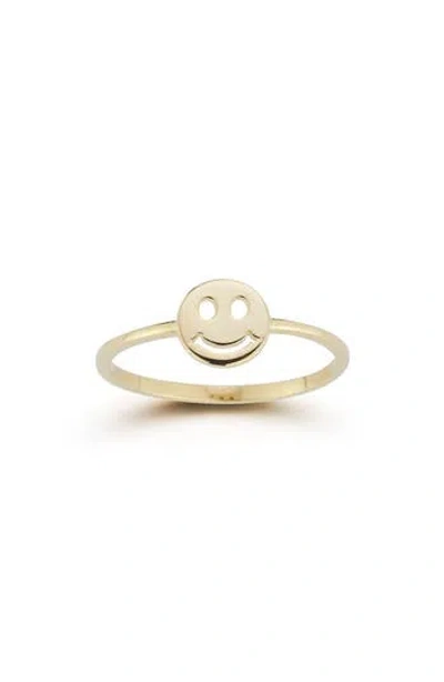 Ember Fine Jewelry Smiley Face Ring In Gold