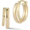 Ember Fine Jewelry Split Hoop Earrings In Gold