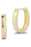 Ember Fine Jewelry 14k Polished Square Oval Huggie Earrings In Gold