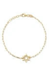 Ember Fine Jewelry Star Of David Diamond Bracelet In Gold
