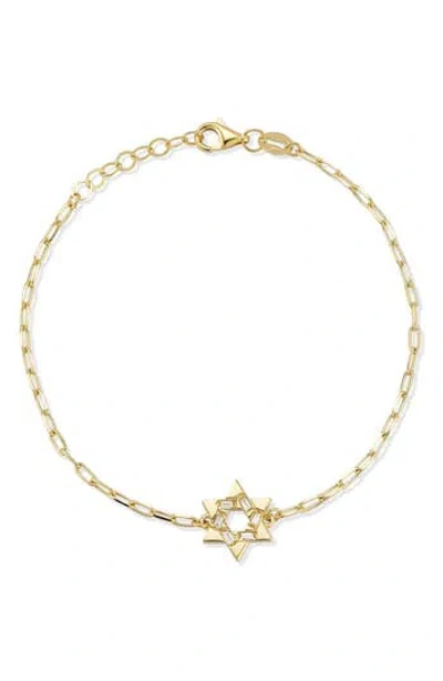 Ember Fine Jewelry Star Of David Diamond Bracelet In Gold