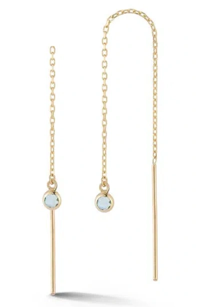 Ember Fine Jewelry Threader Earrings In Gold Blue