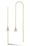 Ember Fine Jewelry Threader Earrings In Gold Purple