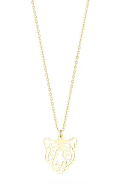 Ember Fine Jewelry Tiger Pendant Necklace In Gold