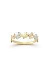 Ember Fine Jewelry Tri-tone Butterfly Ring In 14k Gold