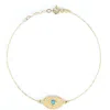 Ember Fine Jewelry Turquoise Evil Eye Bracelet In Gold