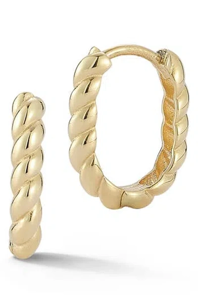 Ember Fine Jewelry Twist Huggie Hoop Earrings In Gold
