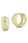Ember Fine Jewelry Wide Textured Hoop Earrings In Gold